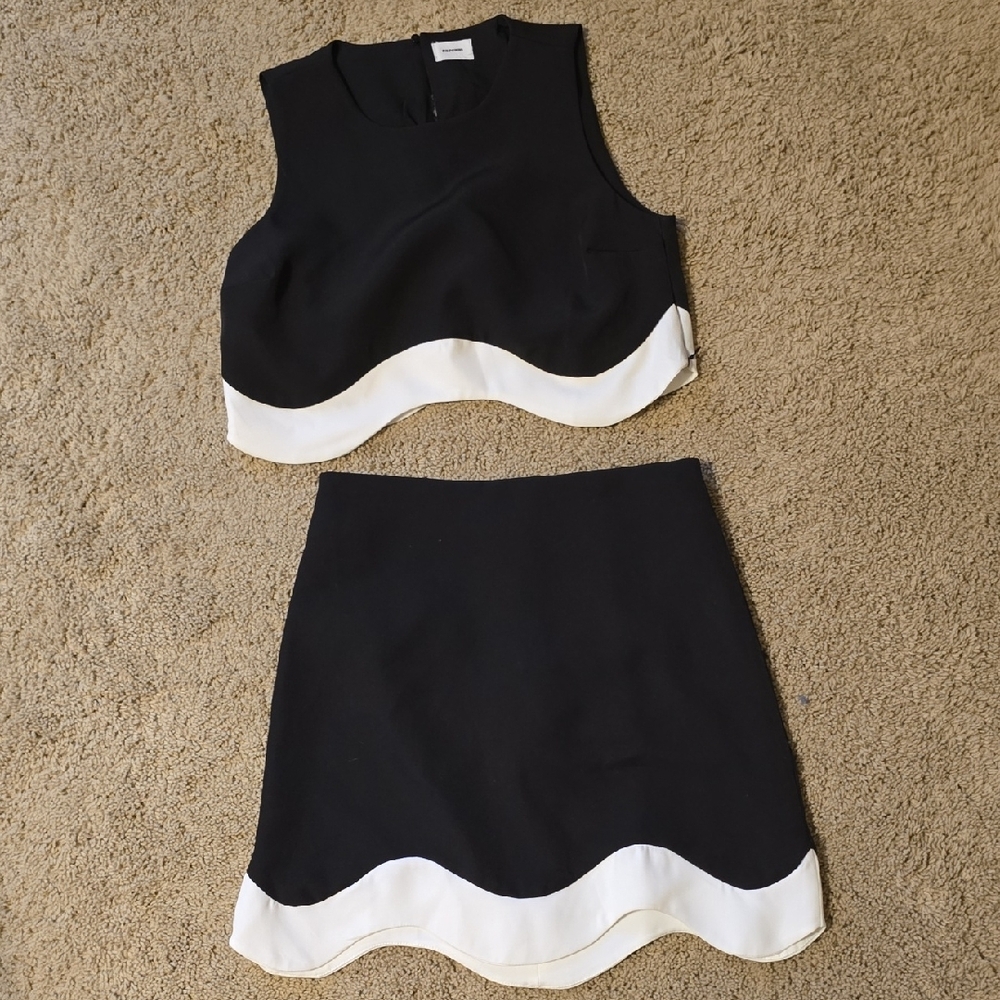 AUREUM Elegant Black and White Dress Set